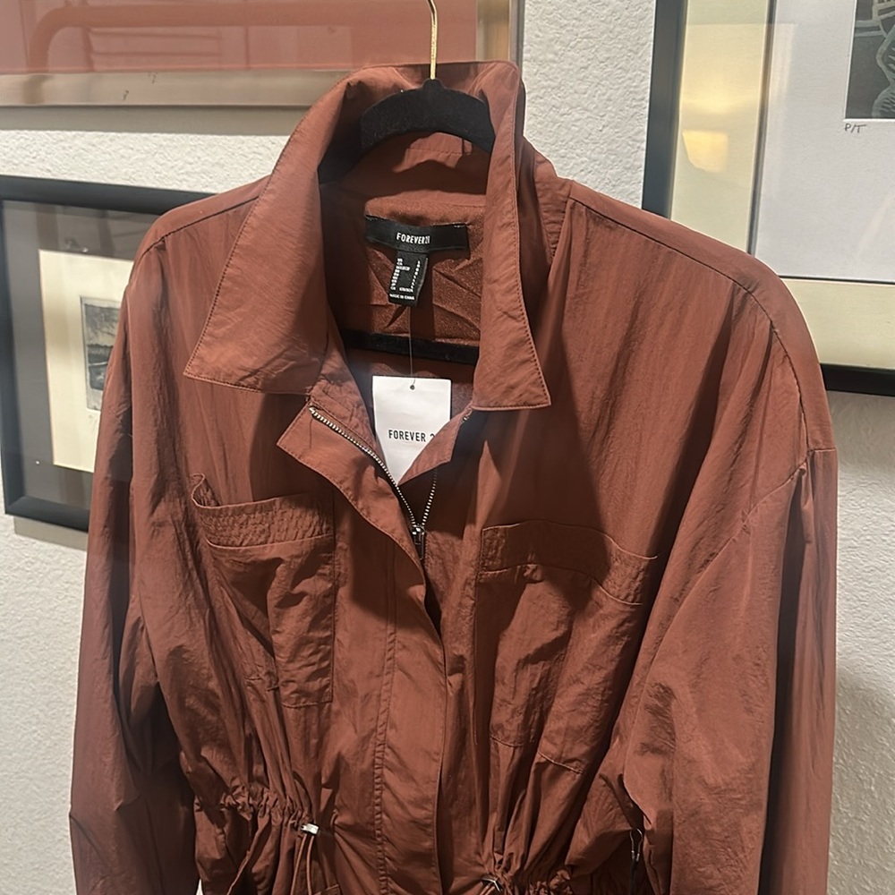 Drawstring Utility Jacket with Pockets - Picture 5 of 5